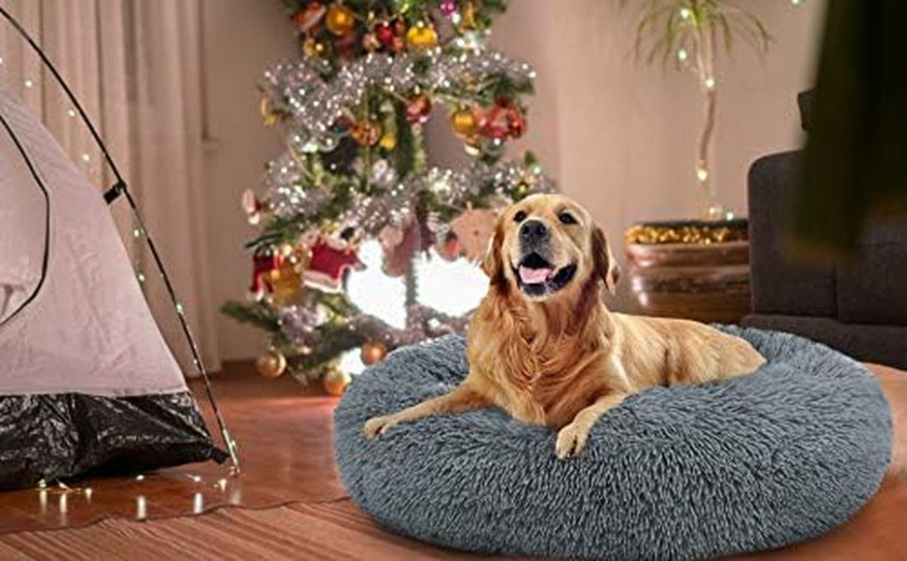 Soft Faux Fur Surface Cuddler Dog Bed