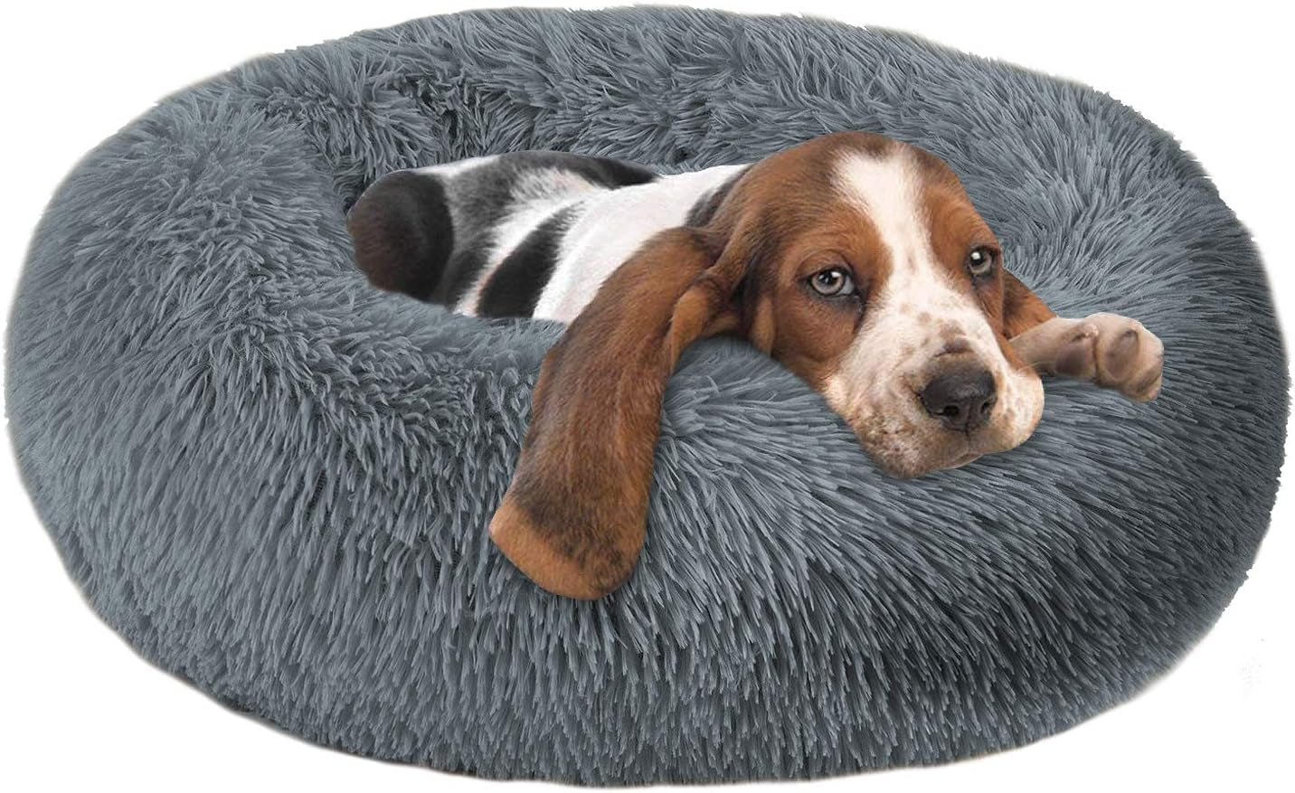 Soft Faux Fur Surface Cuddler Dog Bed