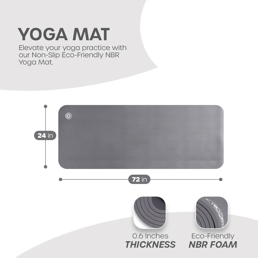 Lightweight Yoga Mat with Carry Strap