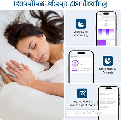 Smart Ring Health Tracker With Heart Rate