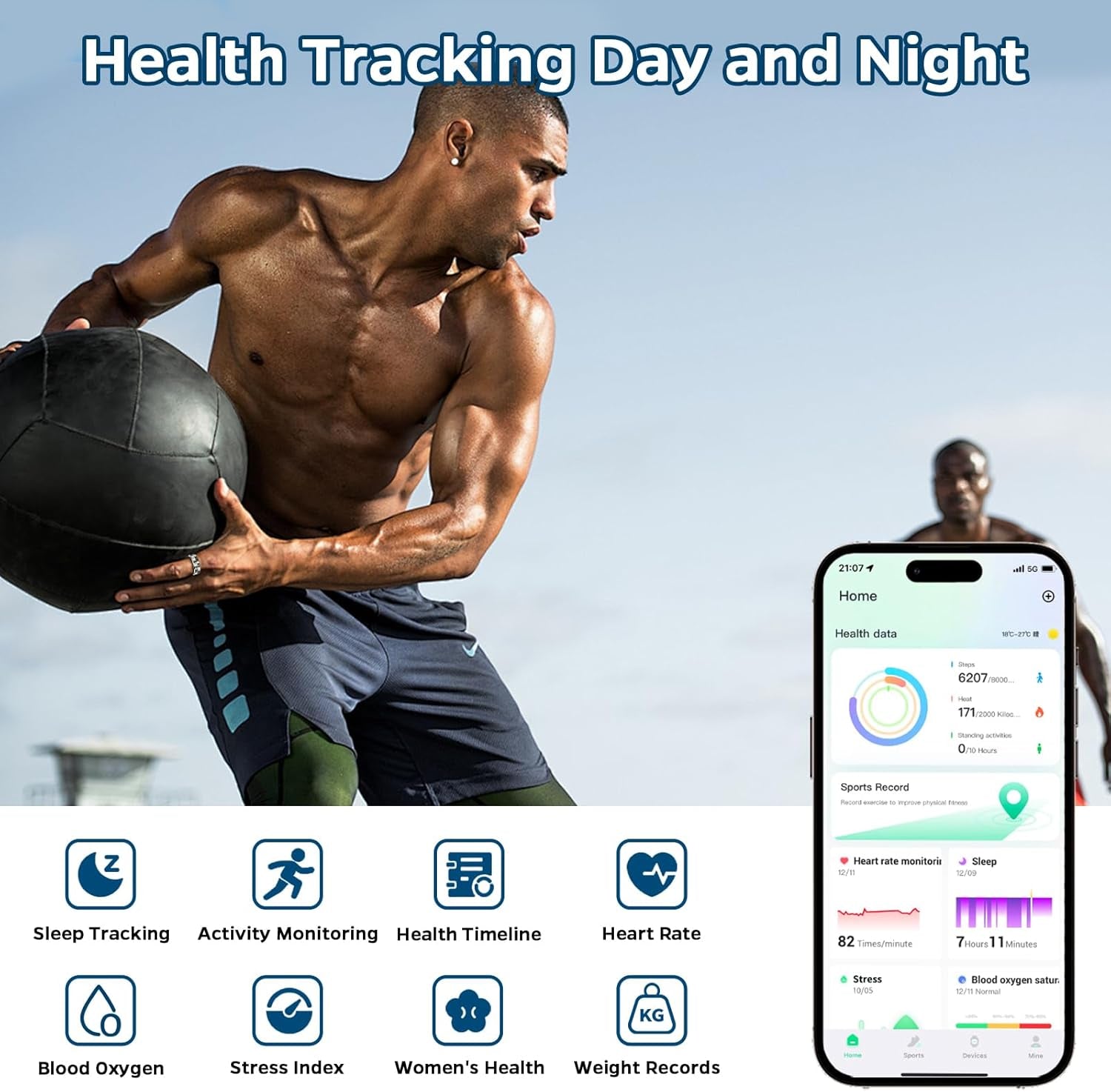 Smart Ring Health Tracker With Heart Rate