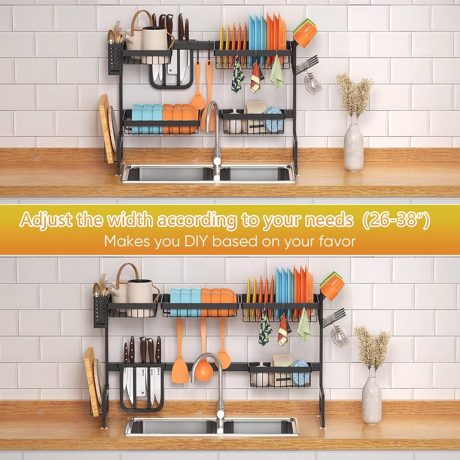 Stainless Steel Over Sink Dish Drying Rack