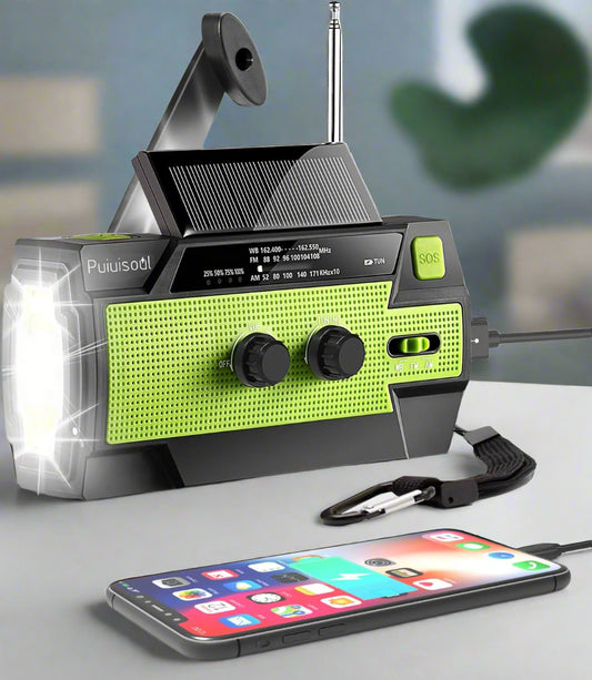 4000Mah Weather Radios with Hand Crank & Solar Charging