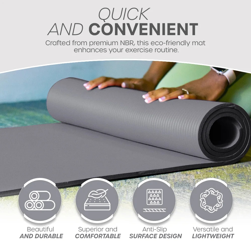 Lightweight Yoga Mat with Carry Strap