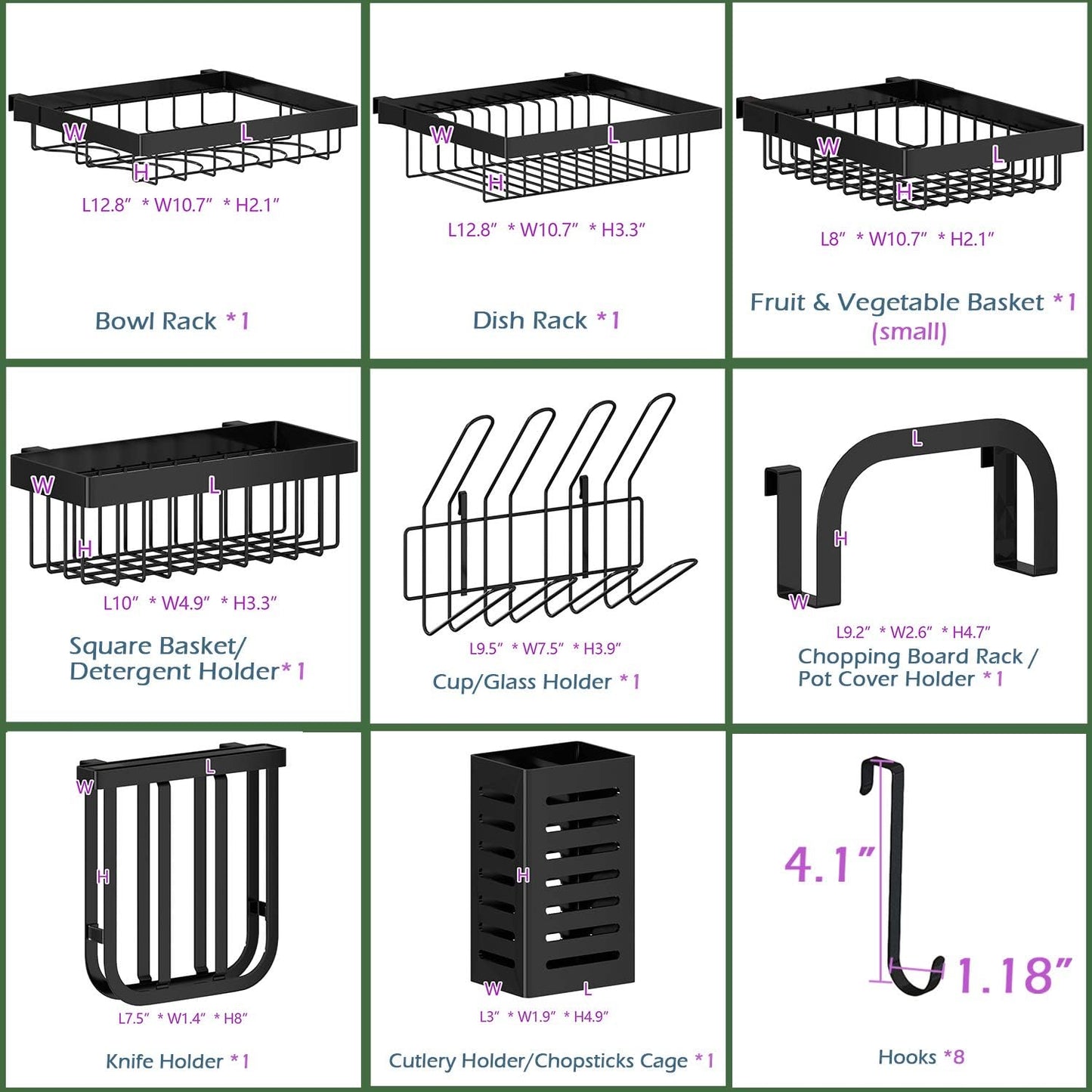 Stainless Steel Over Sink Dish Drying Rack