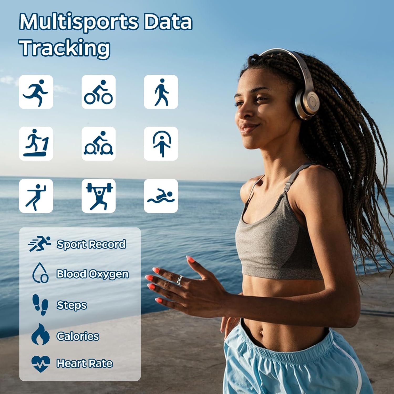 Smart Ring Health Tracker With Heart Rate