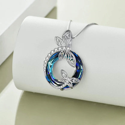 Sterling Silver Dragonfly Necklace 