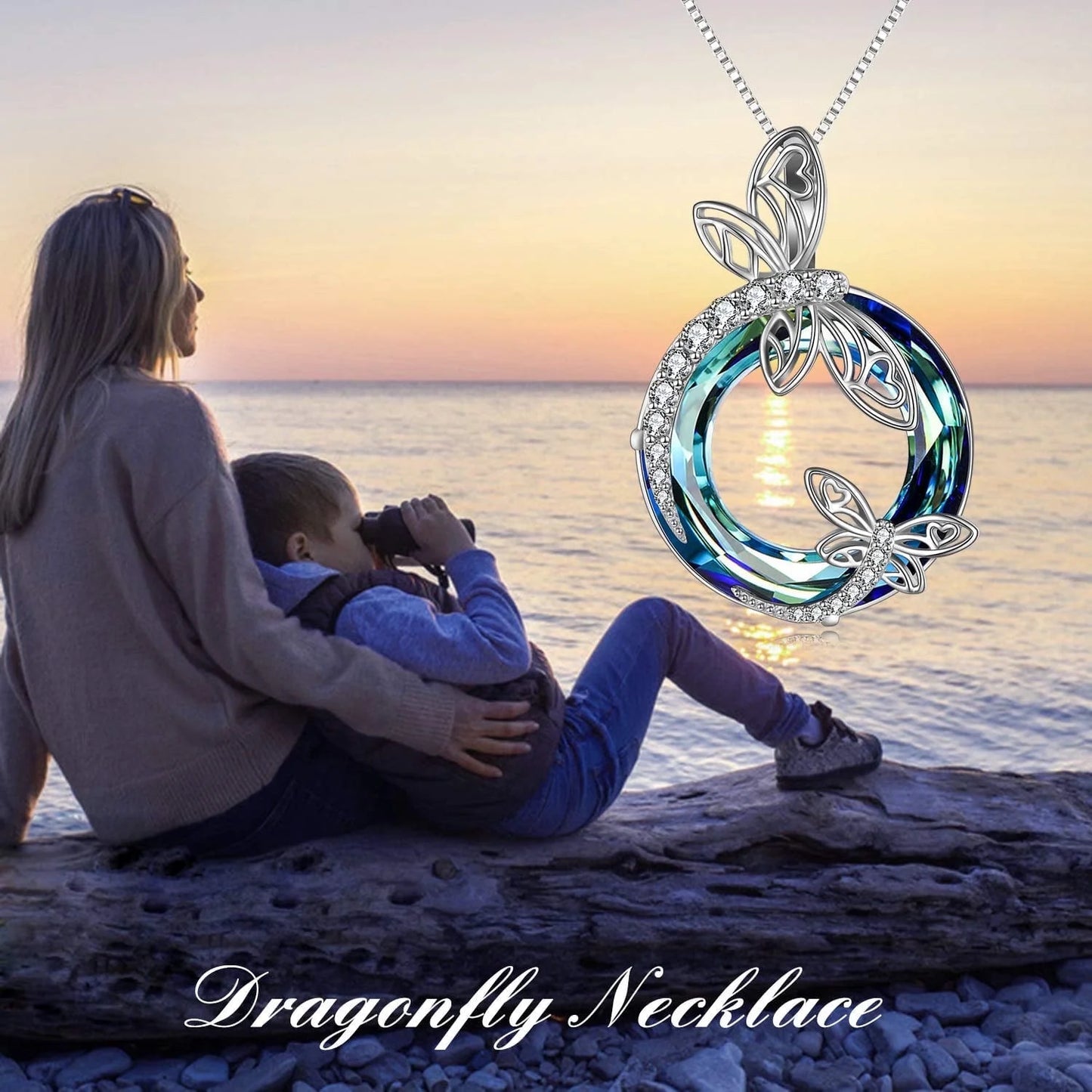 Sterling Silver Dragonfly Necklace 