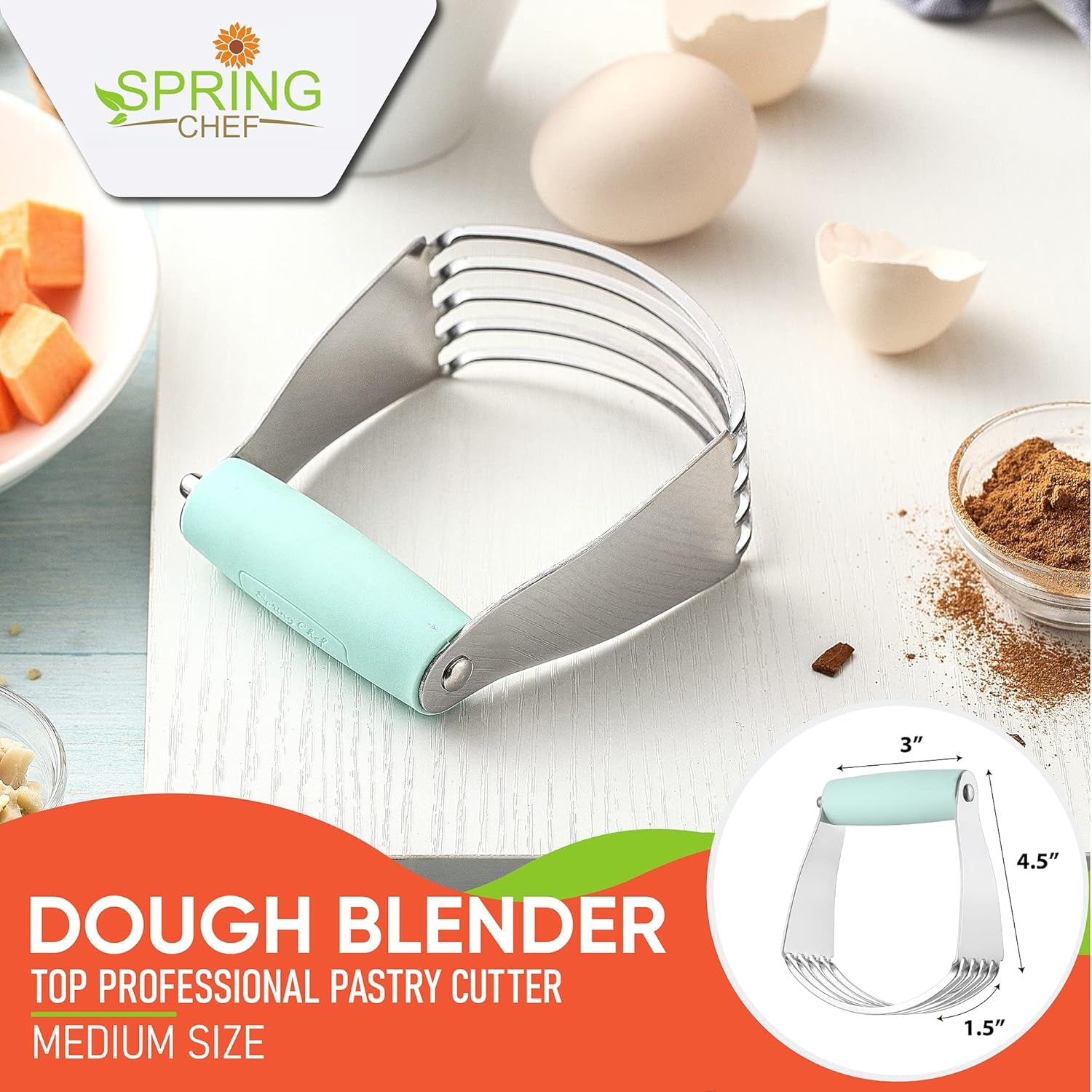 Stainless Steel Blades Dough Blender