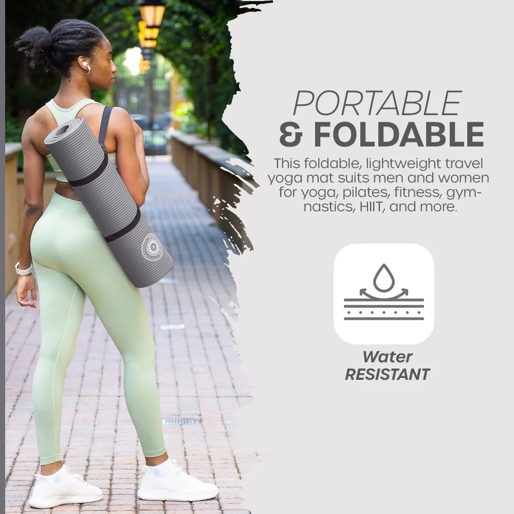 Lightweight Yoga Mat with Carry Strap