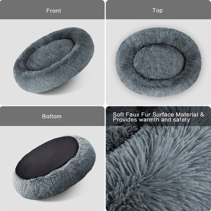 Soft Faux Fur Surface Cuddler Dog Bed