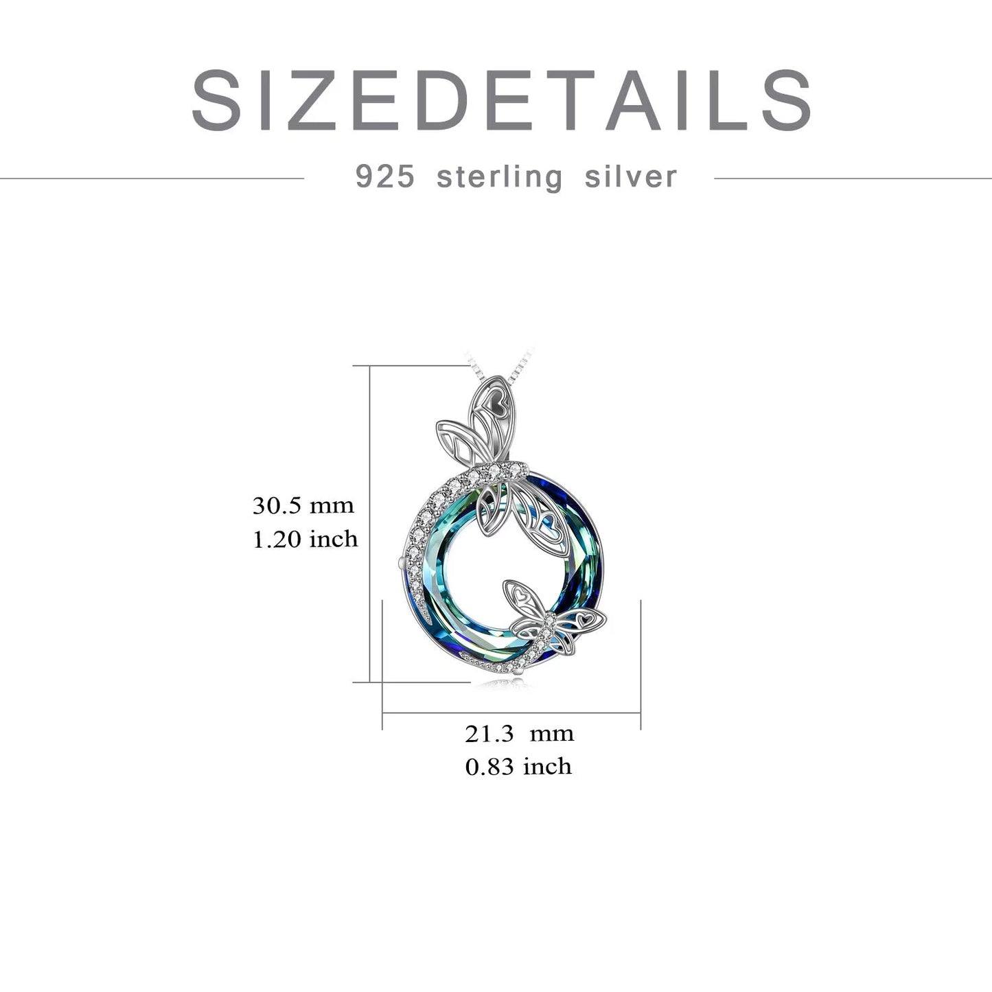 Sterling Silver Dragonfly Necklace 