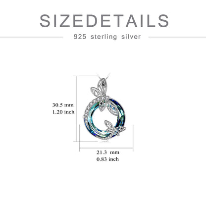 Sterling Silver Dragonfly Necklace 
