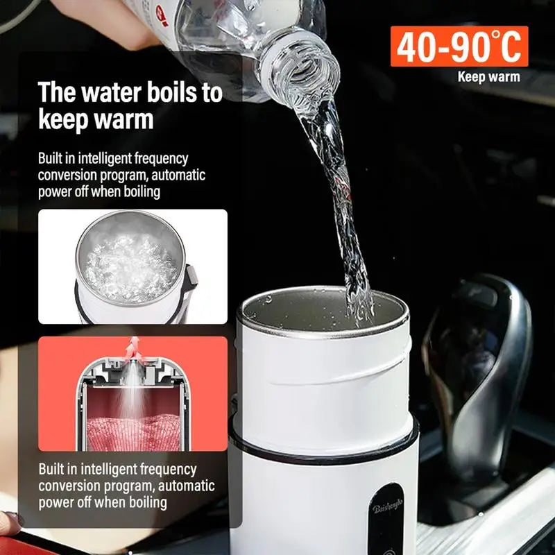 Car Electric Kettle Heated Water Cup