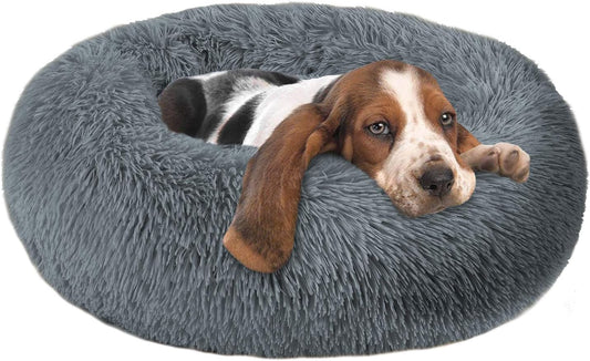 Soft Faux Fur Surface Cuddler Dog Bed
