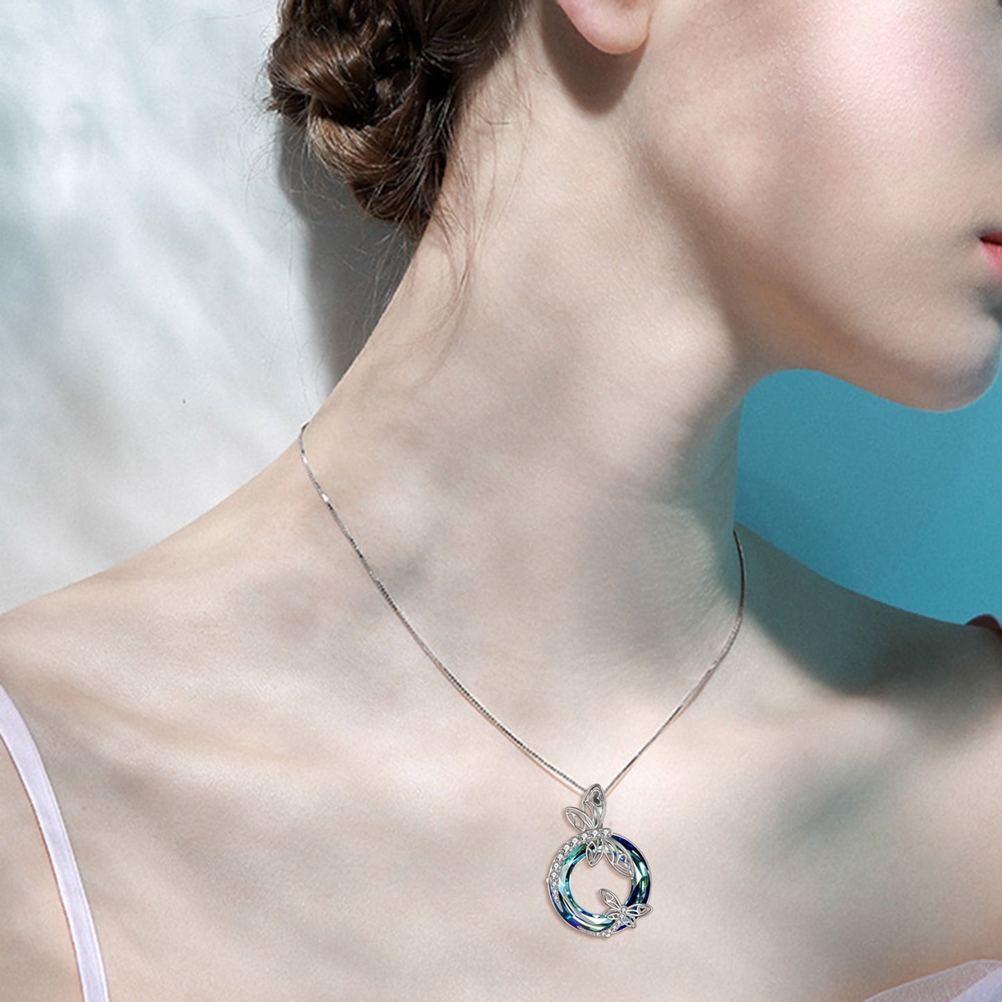 Sterling Silver Dragonfly Necklace 