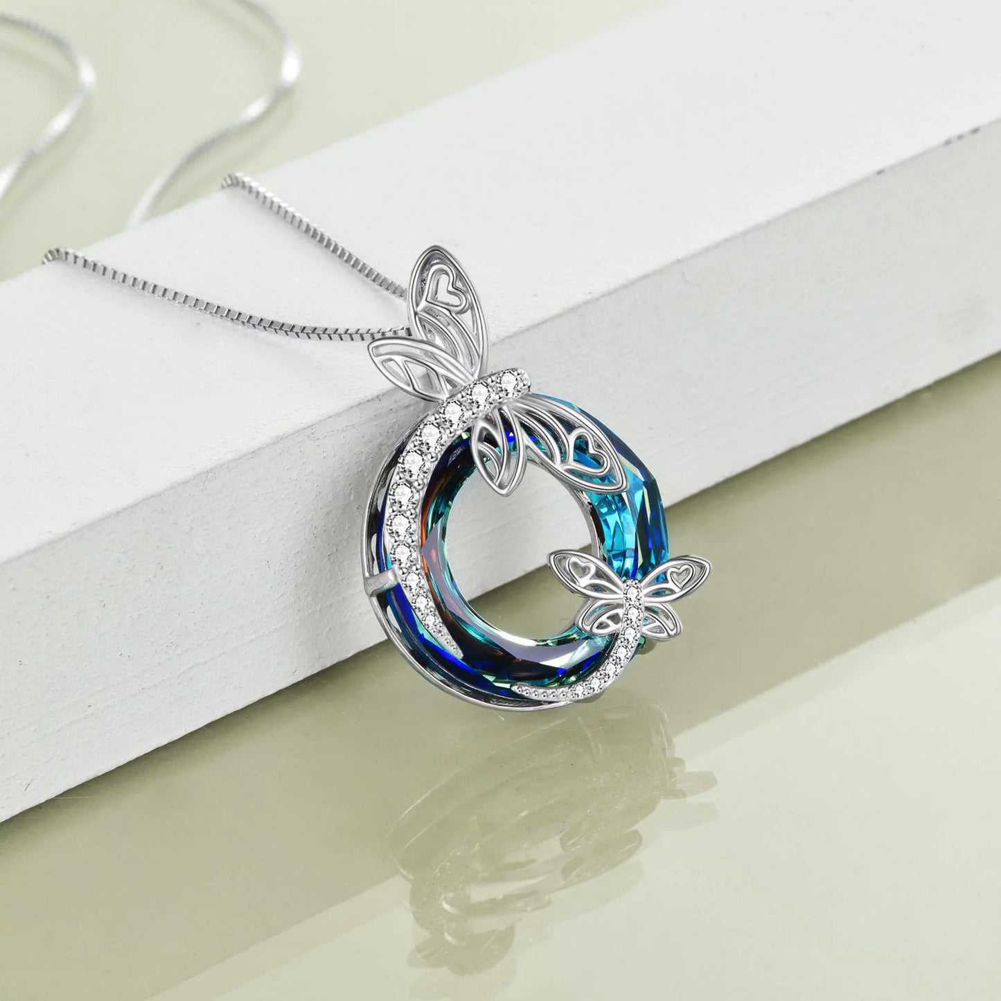 Sterling Silver Dragonfly Necklace 