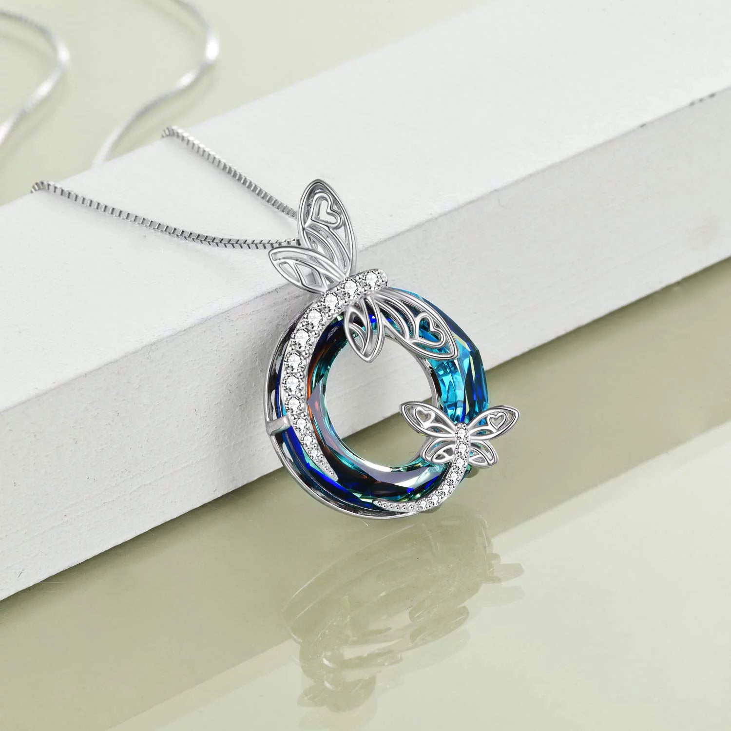 Sterling Silver Dragonfly Necklace 