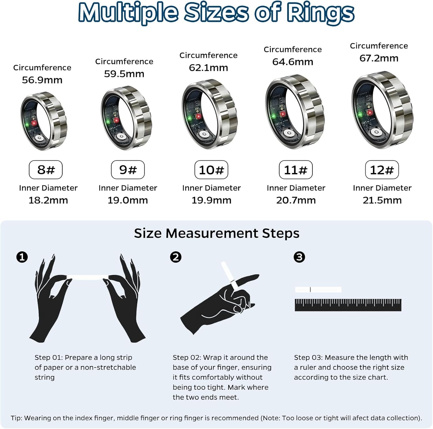Smart Ring Health Tracker With Heart Rate