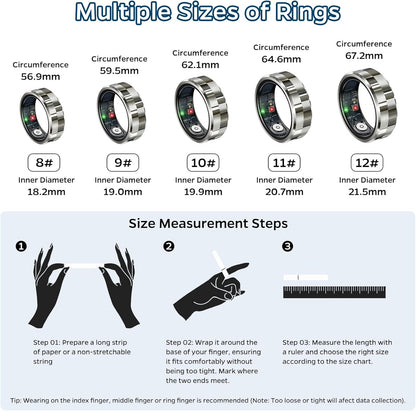 Smart Ring Health Tracker With Heart Rate